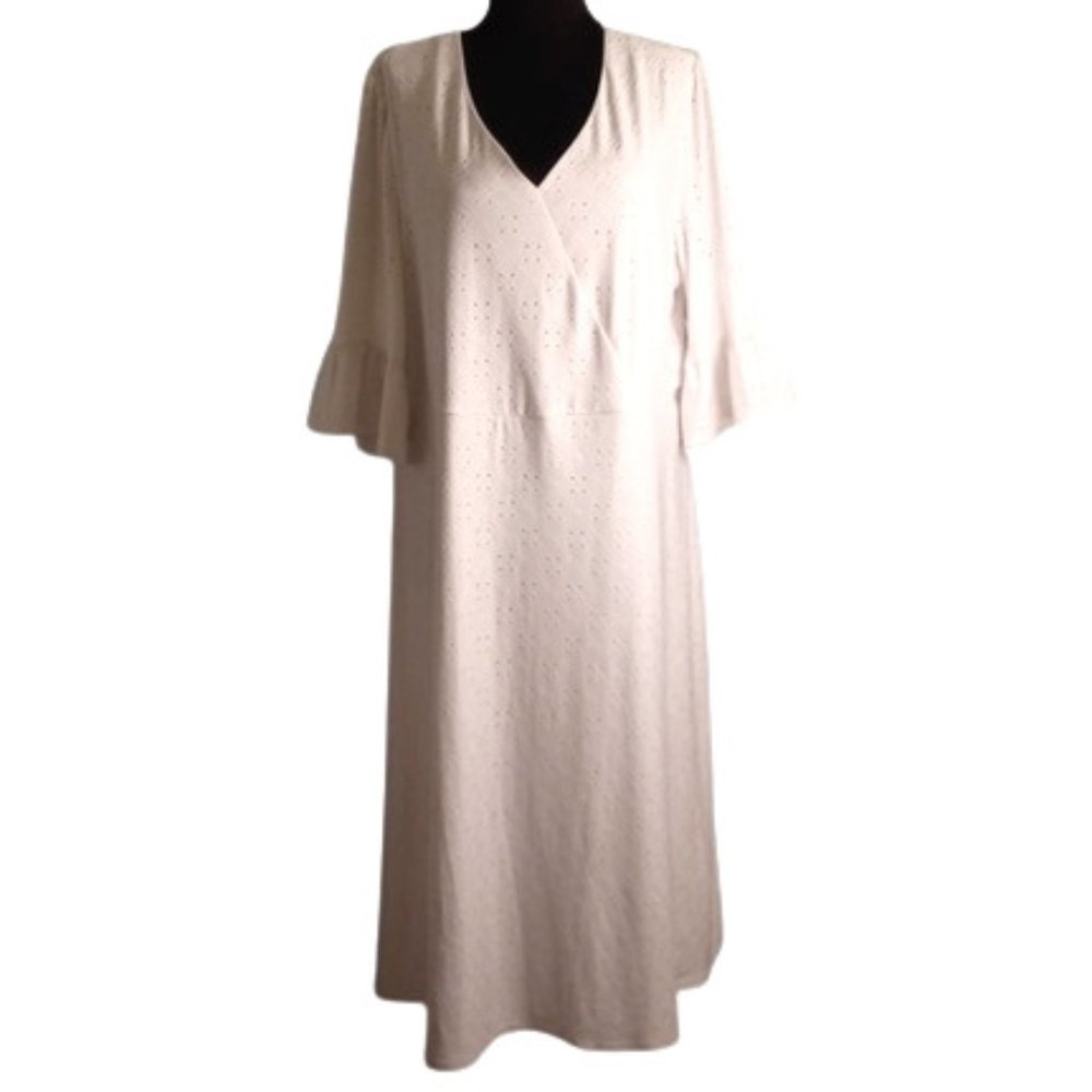 Catherine's 0X White Eyelet Lace Dress NEW